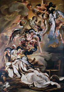 St Scholasticas død, af Gregorio de
