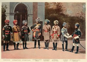 Typer af indisk kavaleri, 1901.