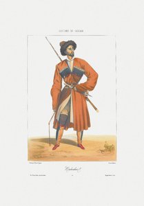 En Kabardin-mand Fra: Scener, landskaber, skikke og kostumer i Kaukasus, 1840 af Grigori Grigorevich Gagarin