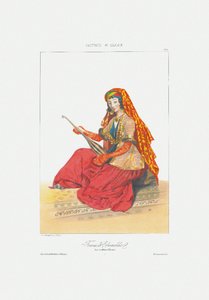 Woman of Shamakhy Fra: Scener, landskaber, skikke og kostumer i Kaukasus, 1840 af Grigori Grigorevich Gagarin