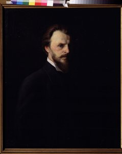 Autoportræt (Selvportræt). Painture de Grigori (Grigory, Grigory) Grigorievich Myasoedov (Myasoedov, Myasoedov) (1834-1911), huile sur toile af Grigori Grigoryevich Myasoedov