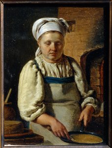 Cook - Peinture Grigori Karpovich Mikhaylov (1814-1867) - 1835 - Olie på lærred - 21x15,8 - Statens friluftsmuseum for historie og arkitektur Novgorodian Kreml, Novgorod af Grigori Karpovich Mikhaylov