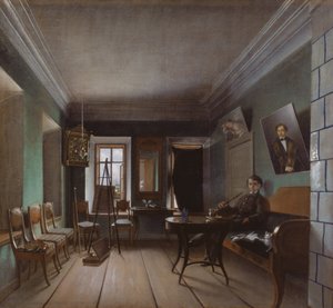 Interiør af Bykovs Hus, 1850