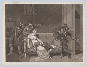 Første scene af tyve, ca. 1805. af Gror