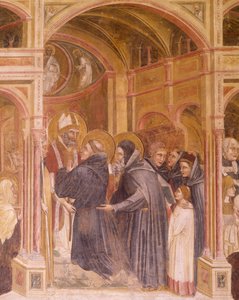 Sankt Augustins klæder, af Guariento, fresco
