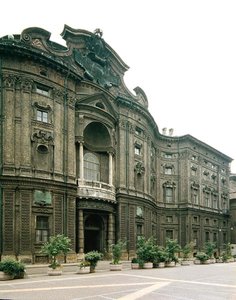 Facade af Palazzo Carignano (foto) af Guarino Guarini