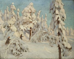 Skiløbere af Gudmund Stenersen