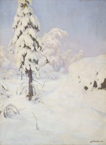 Vinter i skoven af Gudmund Stenersen