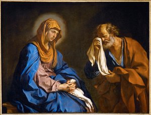 Les larmes de St. Pierre - Sankt Peters tårer ... af Guercino (1591-1666)