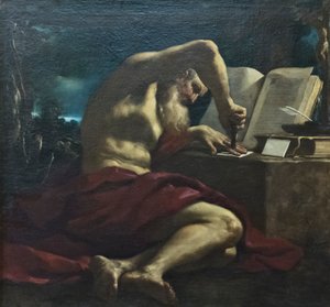 Sankt Lukas af Guercino (1591 1666) (studio)
