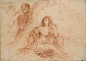 En engel viser sig for Hagar og Ismael, c1653 af Guercino