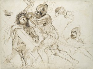 Kristus bærer korset, c1625-1628 af Guercino