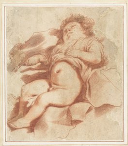 Studie af et sovende barn af Guercino