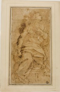 Draperet kvindefigur