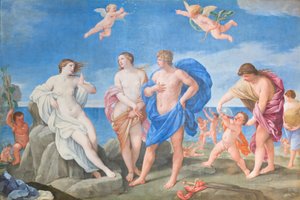 Ariadne og Bacchus (olie på lærred) af Guido Reni