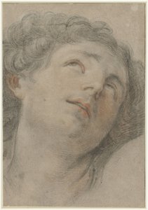 Hovedet af Saint Sebastian, kigger opad af Guido Reni