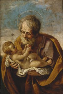 Joseph og Kristusbarnet i hans arme af Guido Reni