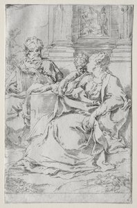Den hellige familie. af Guido Reni