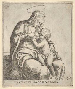Jomfruen ammer det spæde Kristus, ca. 1590-1610. af Guido Reni