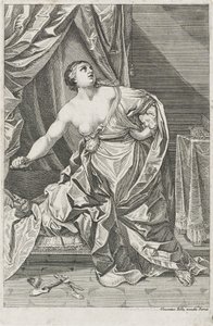 Lucretias død, ca. 1700-50 muligvis Antonio Billy (aktiv første halvdel af 1700-tallet) (radering på papir) af Guido after Reni