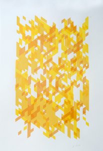 Deconstruction N°14, 2014 (blæk på papir) af Guilherme Pontes