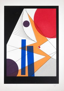 bevægelse nr. 6, 2019 (silketryk) af Guilherme Pontes