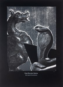 On The Adder´s Bite, Thus Spoke Zarathustra, 2024 (Træsnit og silketryk) af Guilherme Pontes