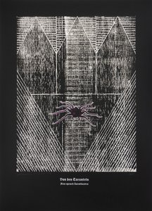 On The Tarantula, Thus Spoke Zarathustra, 2024 (træsnit og silketryk) af Guilherme Pontes
