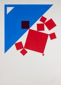 Suprematist Bacchus ja Ariadne Titan In Silkscreenin jälkeen, 2018 (silkkipaino)