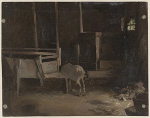 Barn i en stald