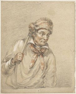 Mand med pelshat på hovedet af Guillaume Anne van der Brugghen