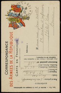 Autografpostkort til Jean Mollet, 31. juli 1915 af Guillaume Apollinaire