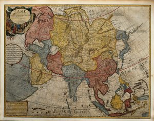 Kort over Asien, af Guillaume de L
