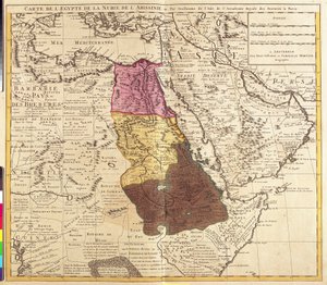 Kort over Egypten, Nubien (Sudan) og Abessinien (Etiopien) (radering