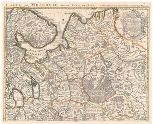 Kort over Muscovy par Delisle (De L