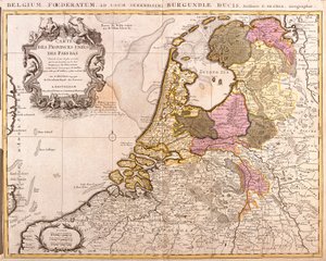Kort over Nederlandenes Forenede Provinser (radering af Guillaume Delisle