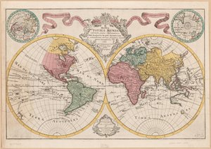 Mappa totius mundi - adornata juxta observationes dnn. academiae regalis scientiarum et nonnullorum aliorum secundum annotationes recentissimas LOC 2017585675 af Guillaume Delisle