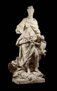 Portræt af Marie Lescszinska, dronning af Frankrig (Leczinska, Lescszinka eller Leszinka) (1703-1768) Dronning af Frankrig i Junon-marmorskulptur af Guillaume Coustou (1677-1746) 1725 omkring Paris, Louvre