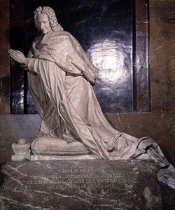 Kardinal Guillaume Dubois grav (1656-1723) 1705 (marmor)