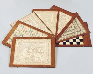 Spillebrætter fra et spillebord af Guillaume Kemp