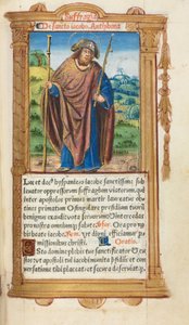 Trykt tidebog (brug af Rom): fol. 100r, Sankt Jakob den Store af Guillaume Le Rouge