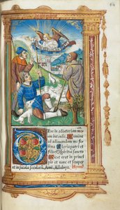 Trykt tidebog (brug af Rom): bl. 36r, Bebudelse til hyrderne