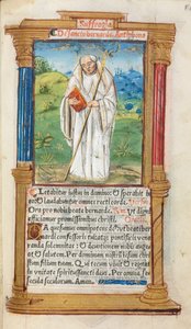 Trykt Timebog Brug af Rom: fol. 108r, Sankt Bernhard af Clairvaulx, 1510. af Guillaume Le Rouge