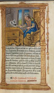 Trykt Timebog Brug af Rom: fol. 20r, St. Mark, 1510. af Guillaume Le Rouge