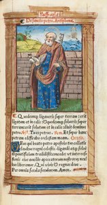 Trykt Timebog Brug af Rom: fol. 99r, Sankt Peter, 1510. af Guillaume Le Rouge
