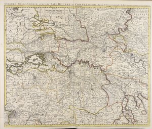 Gueldre hollandoise avec les pais, duchez et comtez voisins / par le sr. Sanson geographe du roy af Guillaume Sanson