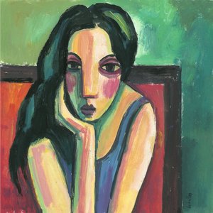 Sorthåret pige, 2013 (gouache på papir)