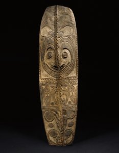 Oval East Sepik-skjold, Wogamusin eller April River (træ) af Guinean New