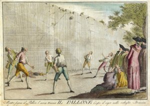 Il Pallone fra spil, middage og årlige fester, der er udklædt i Toscana og især i Firenze, pub. 1790 (håndfarvet gravering)