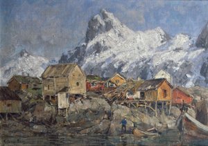 Svolvær (maleri) af Gunnar Berg